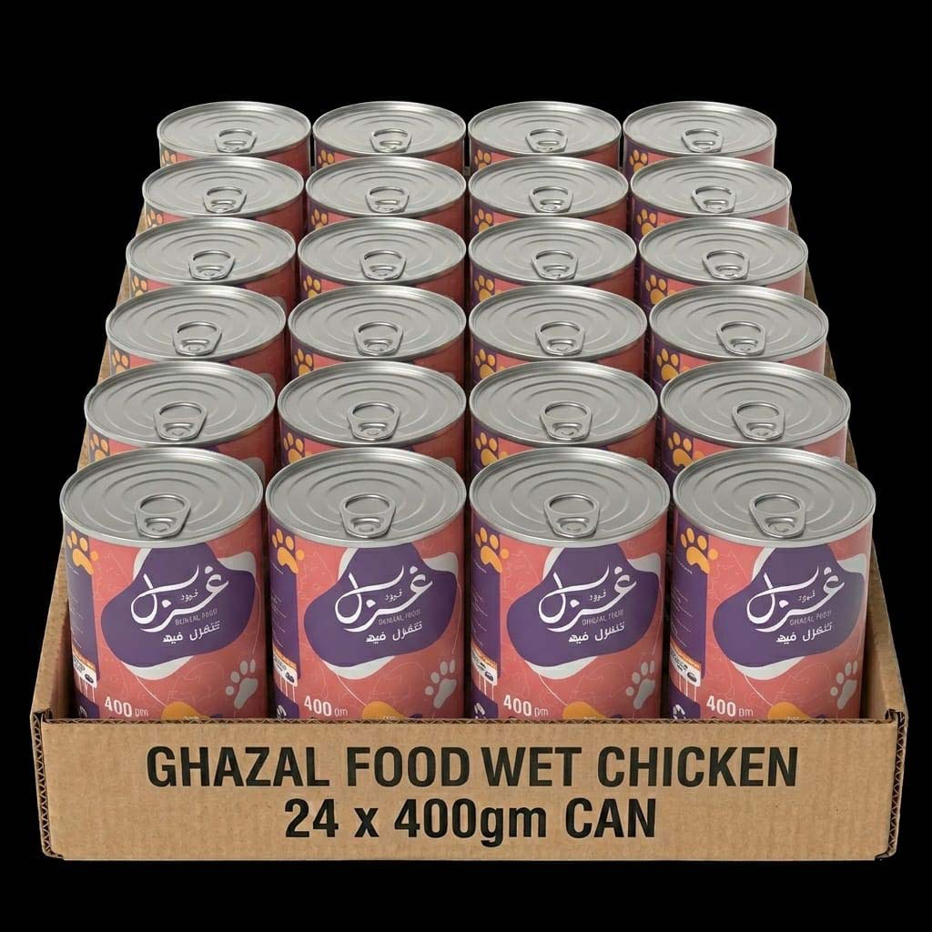 كرتون 24 حبة – غزل طعام قطط دجاج